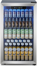 Electactic Mini Fridge 130 Can Beverage Refrigerator Cooler, 3.2 Cu.Ft Drink Fridge forSoda Wine Beer, Digital Temperature Control Cooler for Home, Dorm, Bar