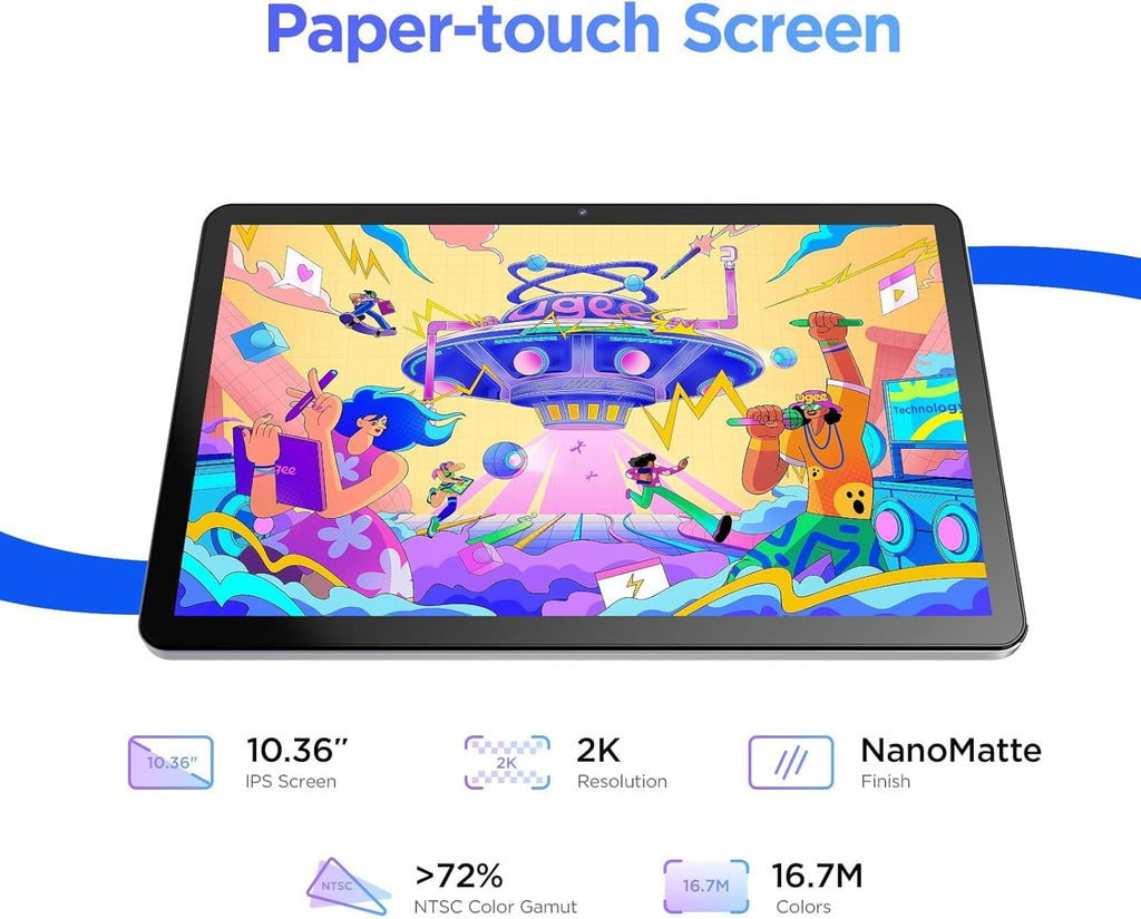 UGEE Pad Drawing Tablet No Computer Needed,Android 14 tablet drawing Stand for 7000mAh+18W Battery,6GB+128GB Fun Drawing Pad 2K Ultra HD Large Screen with Full-Laminated Screen,Standalone Tablet 10.36