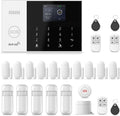 Alarm System for Home Security,24Pcs WiFi+GSM/4G No Monthly Fee Wireless Security System, Phone App Control,Real-Time Alert,Auto Alarm Dial,Compatible with Alexa & Google,No Monthly Fee
