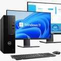 Dell OptiPlex SFF Desktop PC | Intel Core i5-10th Gen | 16GB DDR4 RAM | 256GB SSD | Dual 22" Monitor | Wireless Keyboard Mouse | Built-in WiFi | Business Office Computer | Windows 11 Pro (Renewed)