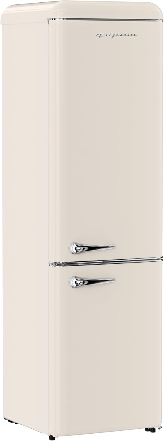 Frigidaire Retro 9.2 Cubic Foot Fridge with Bottom Mount Freezer, 9.2 cu. ft, Vanilla