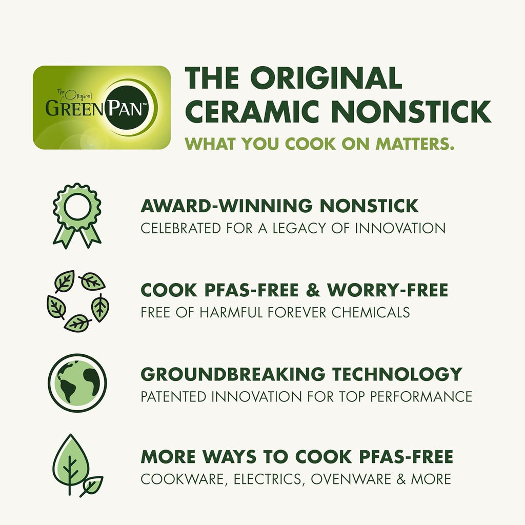 GreenPan Hybrid 9.5” & 11” Nonstick Stainless Steel Frying Pan Set, APEX Tri-Ply Thermobond PFAS-Free Ceramic Skillets, Induction & All Cooktop Compatible, Oven Temp to 850°F, Dishwasher Safe, Silver