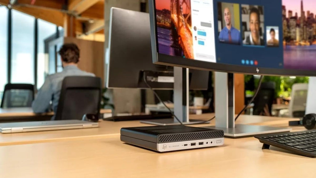 HP EliteDesk 800 G5 Mini PC Desktop Computer, 9th Gen Intel Core i5-9500T, 8GB DDR4 RAM, 256GB SSD, Keyboard & Mouse, 4K Support, WiFi, Windows 11 Pro (Renewed)