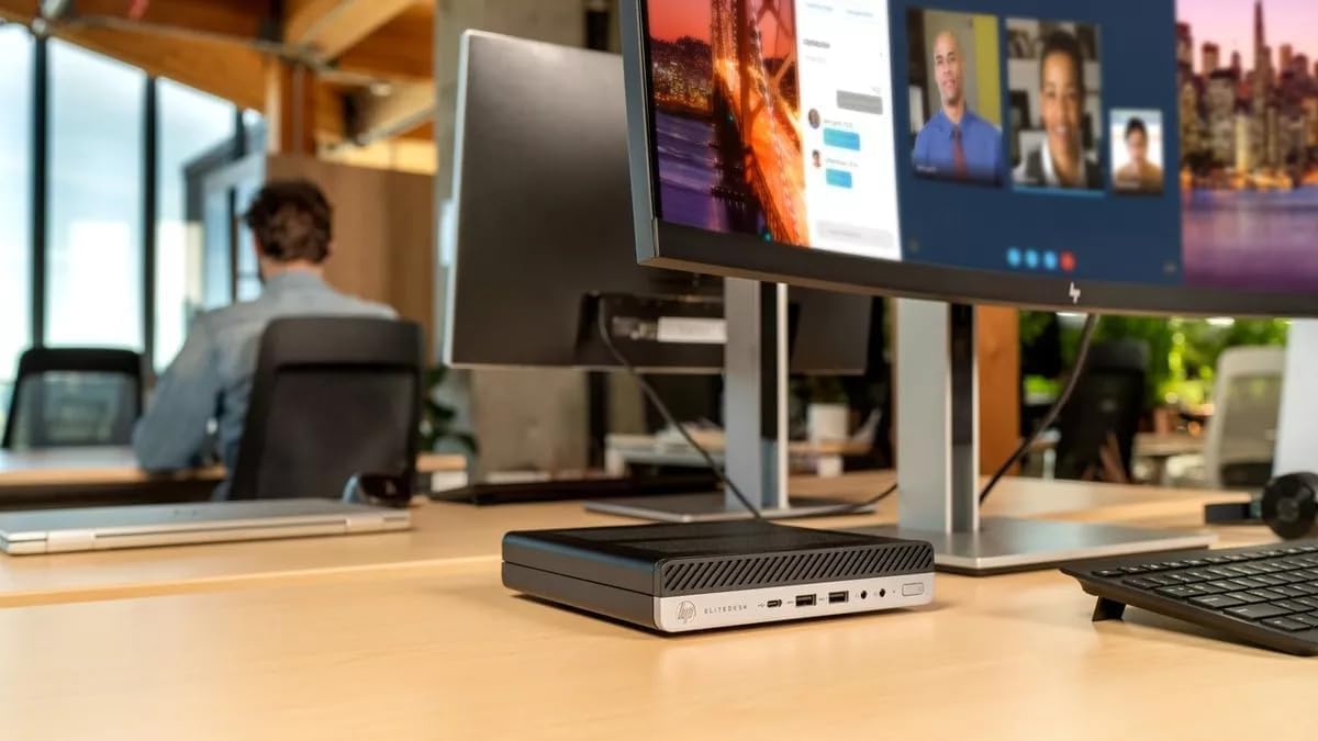 HP EliteDesk 800 G5 Mini PC Desktop Computer, 9th Gen Intel Core i5-9500T, 8GB DDR4 RAM, 256GB SSD, Keyboard & Mouse, 4K Support, WiFi, Windows 11 Pro (Renewed)