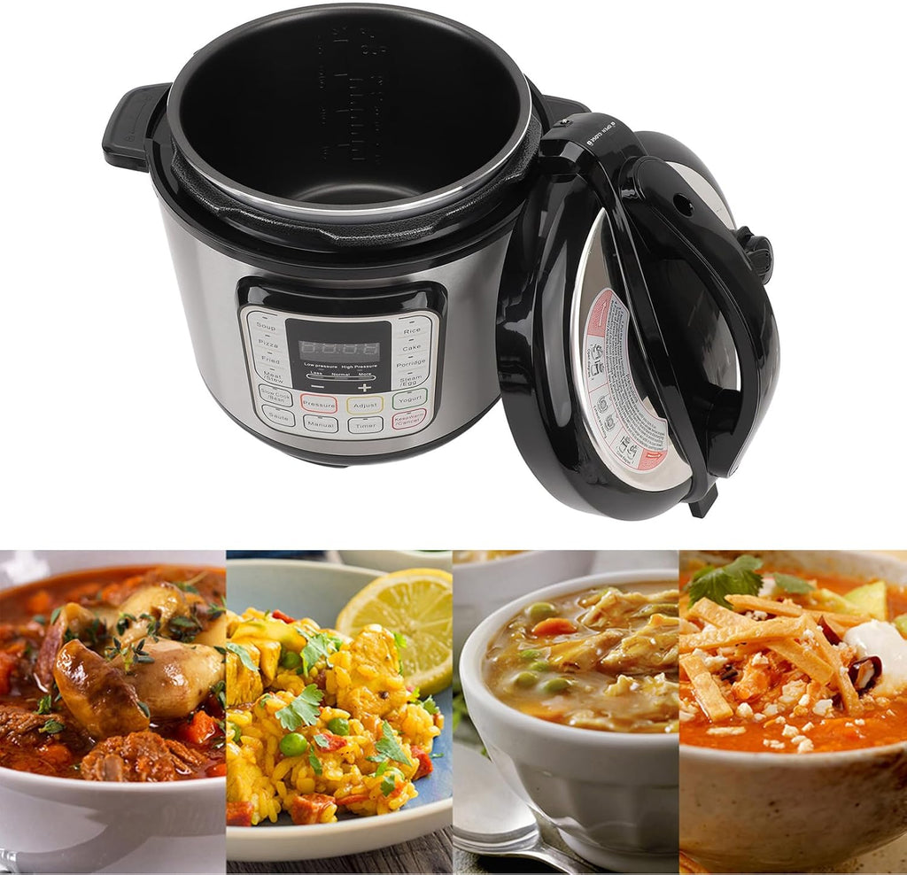 Ymiko 16 in 1 Electric Pressure Cooker, 6L Multi Cooker Dishwasher Safe for Slow Cooker Rice Cooker Steam Pot Yogurt Maker Warmer, smart programs with overheat, overcurrent, (US Plug 110V)