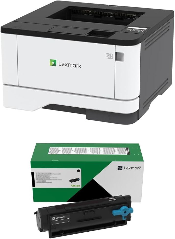 Lexmark MS431DN Laser Printer - Monochrome - 42 ppm Mono - 2400 dpi - Automatic Duplex Print - 100 Sheets Input - Gigabit Ethernet (29S0050) Bundle with Lexmark 55B1000 Black 3K Yield Toner Cartridge