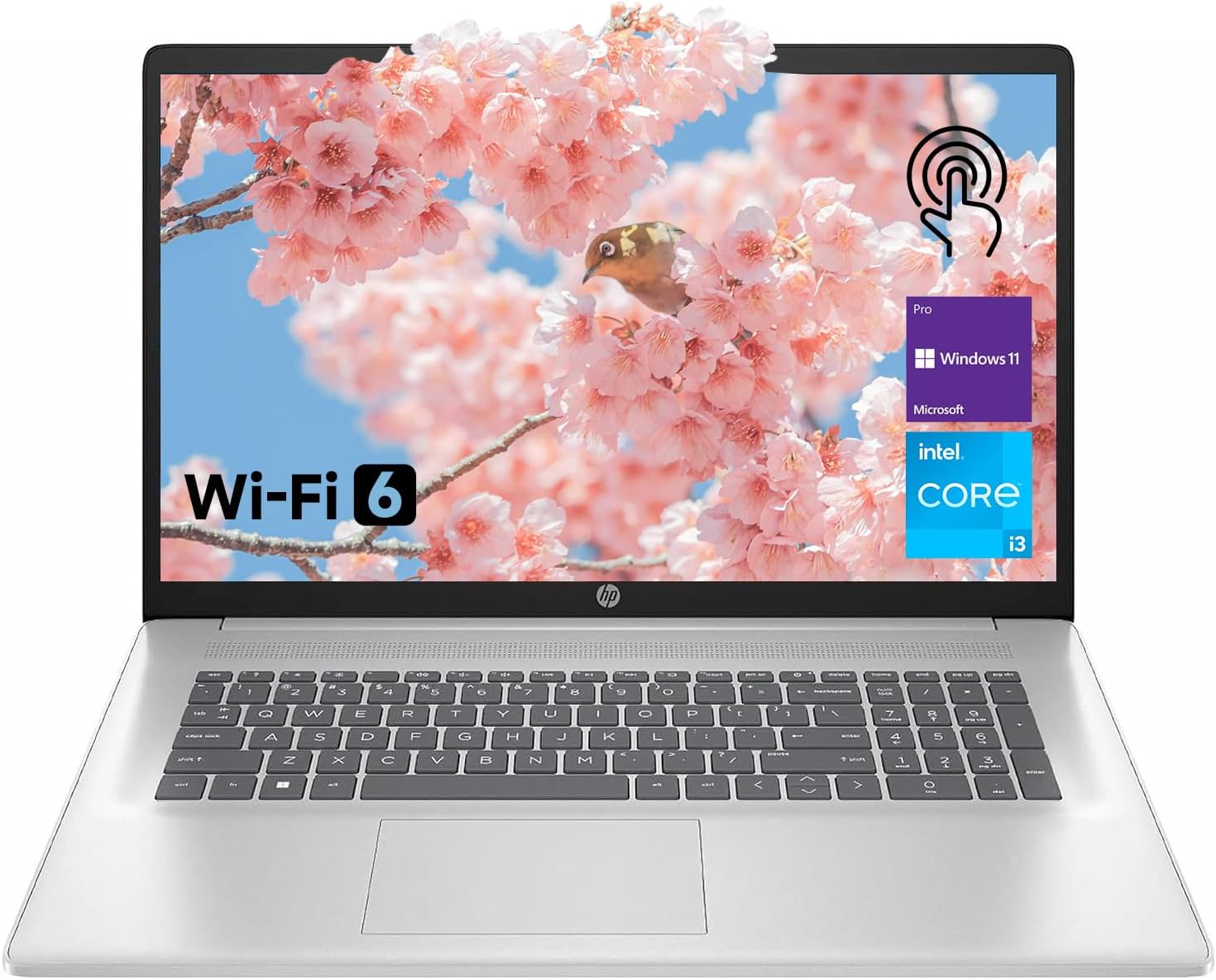 HP 17.3" Laptop for Home, Students, Business, Lifetime Office 365 for The Web, 17.3" Touchscreen, 8-Cores Intel CPU, w/Copilot, 8GB RAM, 128GB eMMC + 512GB PCIe, Camera Privacy Shutter, Win11 Pro