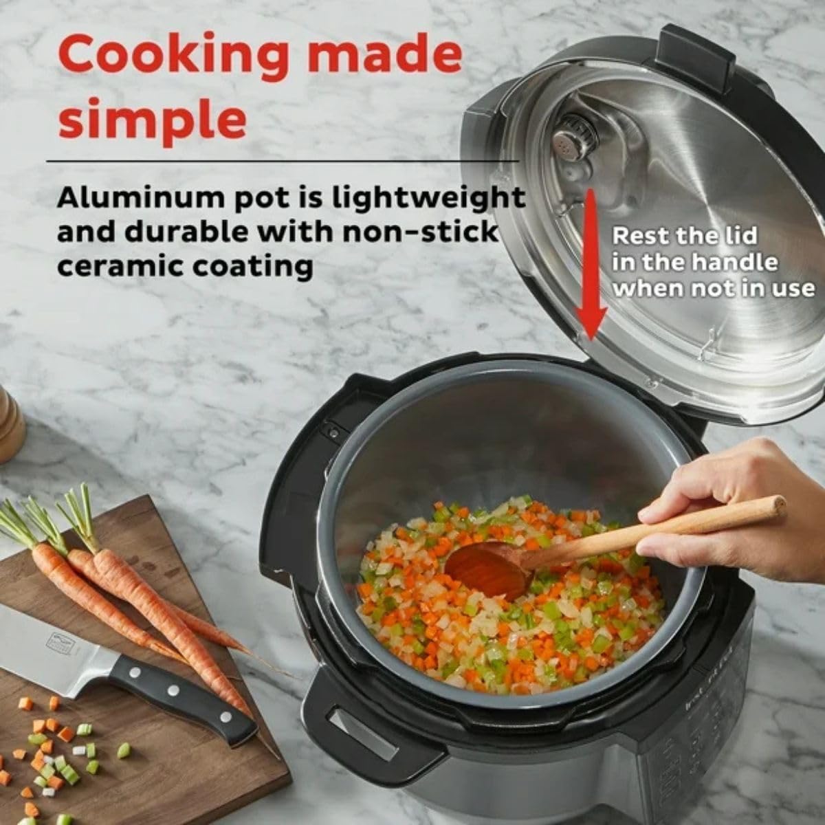 Instant Pot 8Qt Chef Series – 8 in-1 Multi-Cooker: Pressure, Slow, Rice & More – Easy Meals Fast