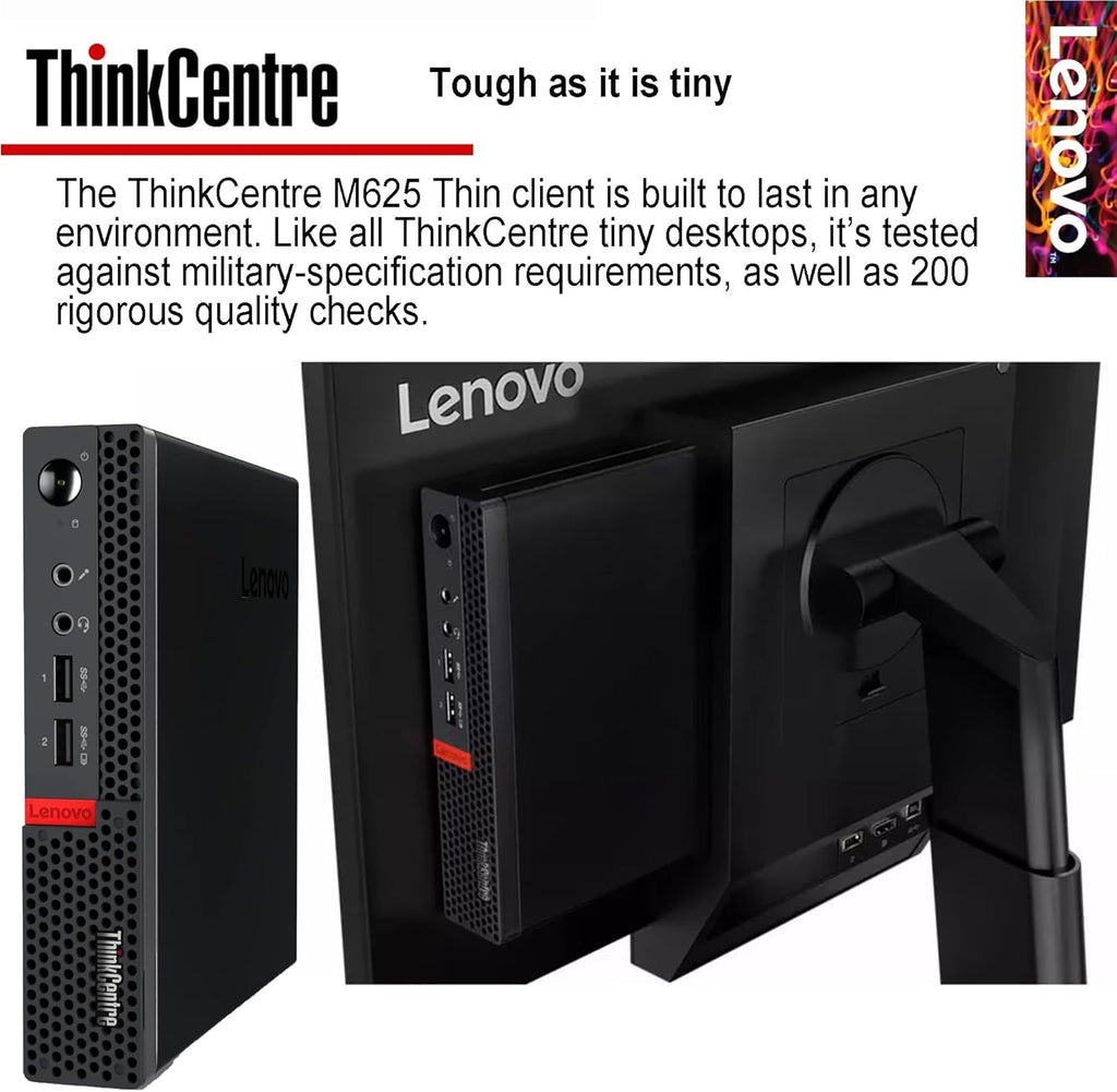 Lenovo Business Mini Desktop PC, AMD Processor, 4GB RAM, 128GB SSD, Dual Display Support, Wi-Fi, Bluetooth, USB & Ethernet Port, Windows 11 Pro, Compact, Quiet, and Space-Saving, w/Keyboard & Mouse