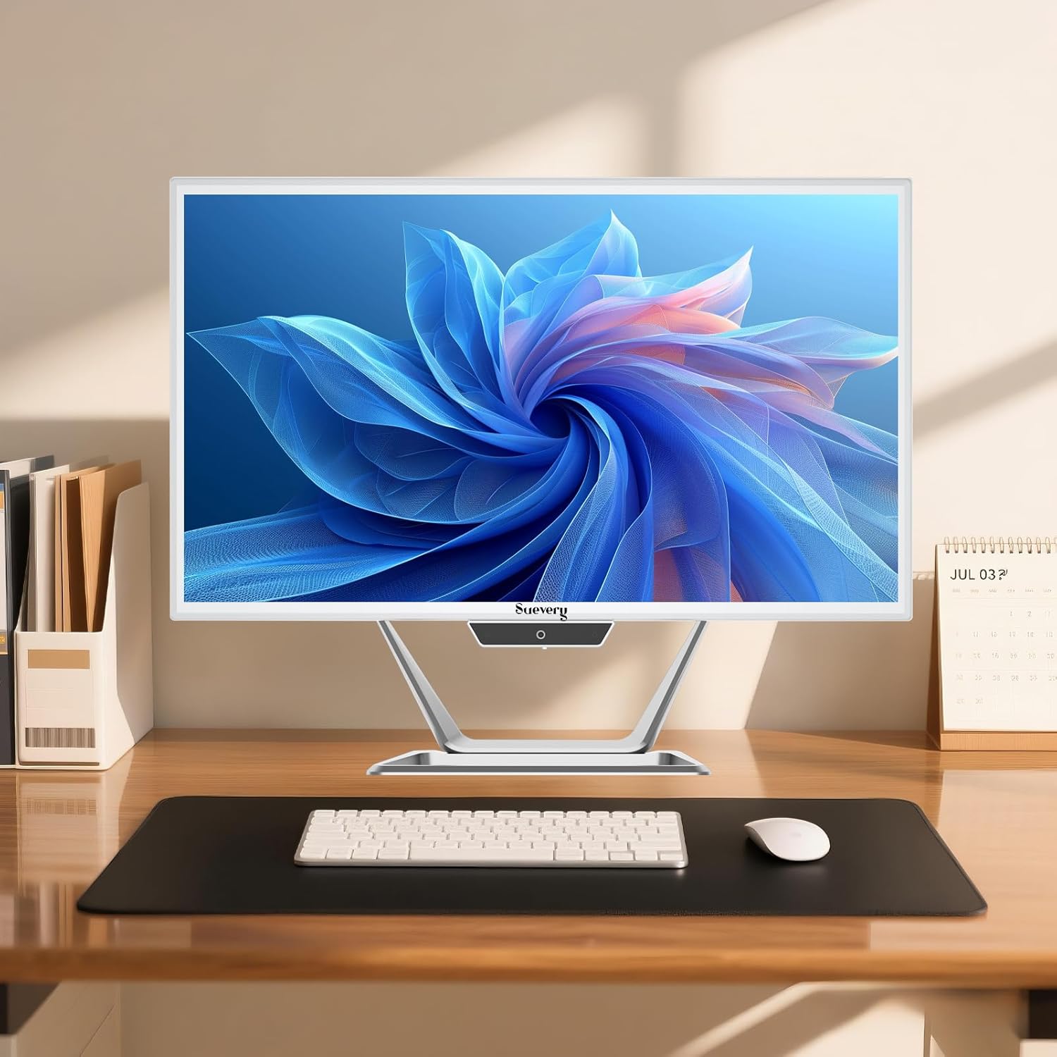 suevery All-in-One PC 21.5 AIO Desktop Computer Core I5, 256G SSD 16G RAM, Wi-Fi6, 1080P Gaming All in One 22" FHD Business Display for Home Office with Keyboard & Mouse (GB, 256)
