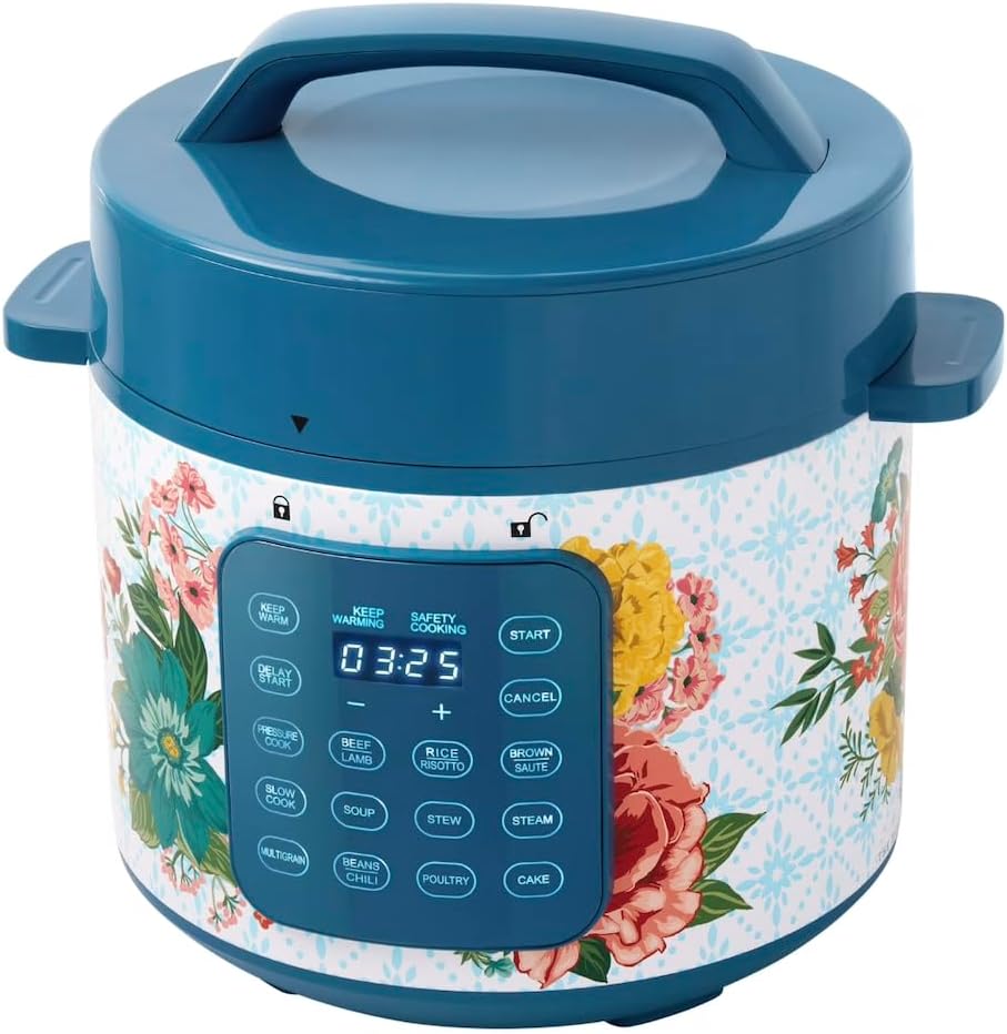 Pioneer Woman Fancy Flourish 6-Quart Pressure Cooker with Touch Control Display