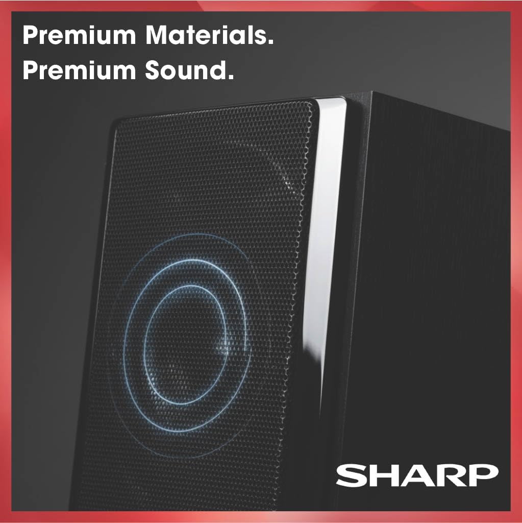 Sharp XL-BH250 Sharp 5-Disc Micro Shelf Executive Speaker System with Bluetooth, USB Port for MP3 Playback, AM/FM, Audio in for Digital Players