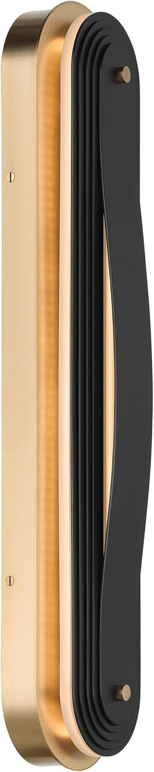 Kichler Tauri 24.5 Inch Modern Medium LED Sconce Wall Light, in Champagne Bronze, Wall Mount Vertically or Horizontally, (24.5" H x 5.25" W), 52811CPZLED