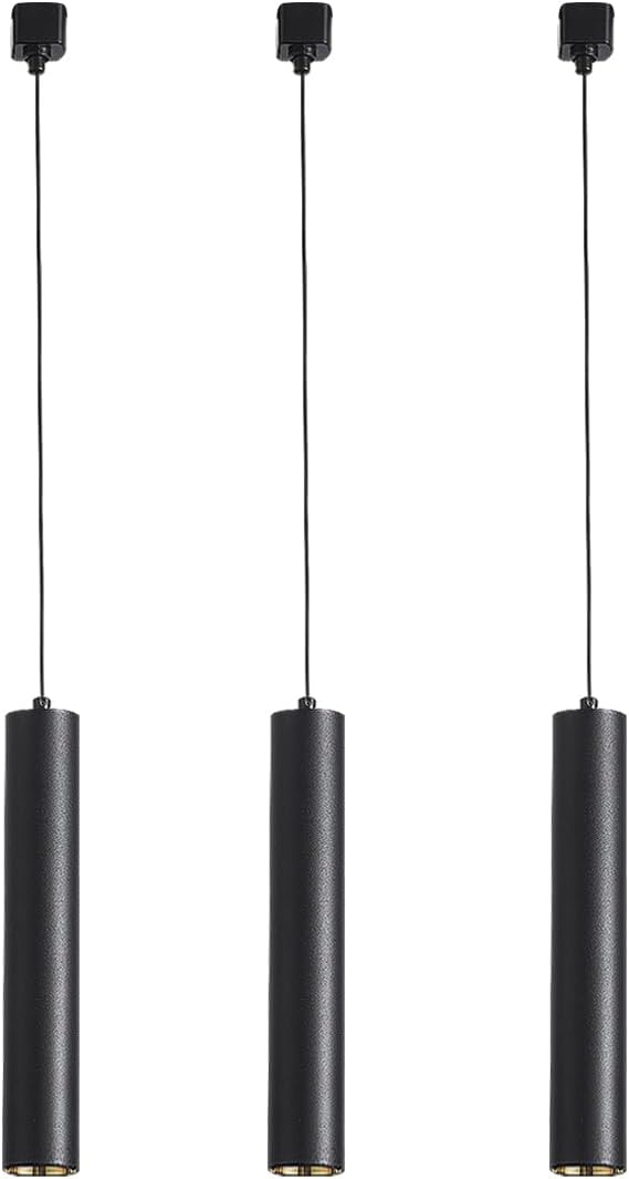 Modern Led Pendant Lights 3 Pack  . Island Pendant Lighting for Kitchen, Dining Room, Bar Shop, 9w,4000k,CRI90, Beam Angle 24° (Black Housing 4000K Color)……