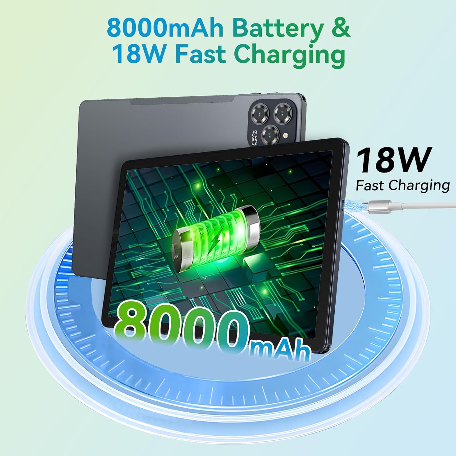 2K 11 Inch Android 16 Tablet, 24GB RAM, 256GB ROM, 1TB Expand, TUV Certified 1920x1200 FHD Screen, 8000mAh Battery with Octa-Core, Gaming Tablet with Sim Card Slot for Adults & Kids