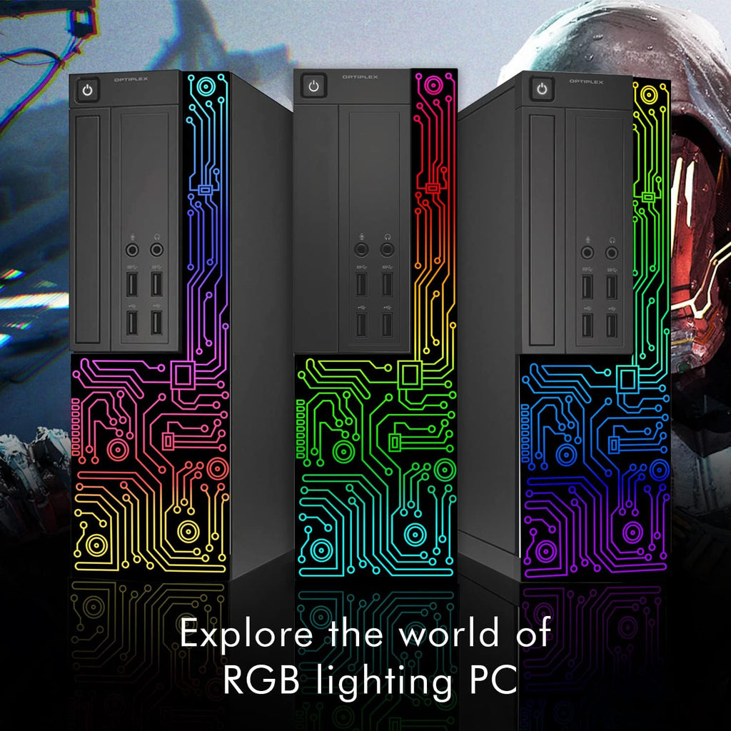 Dell Gaming OptiPlex Desktop RGB Computer PC, Intel Core i7, GeForce GT 1030 2GB GDDR5, 16GB RAM, 512GB SSD, 24 Inch HDMI Monitor, Keyboard Mouse and Headset, WiFi, Windows 11 Pro (Renewed)