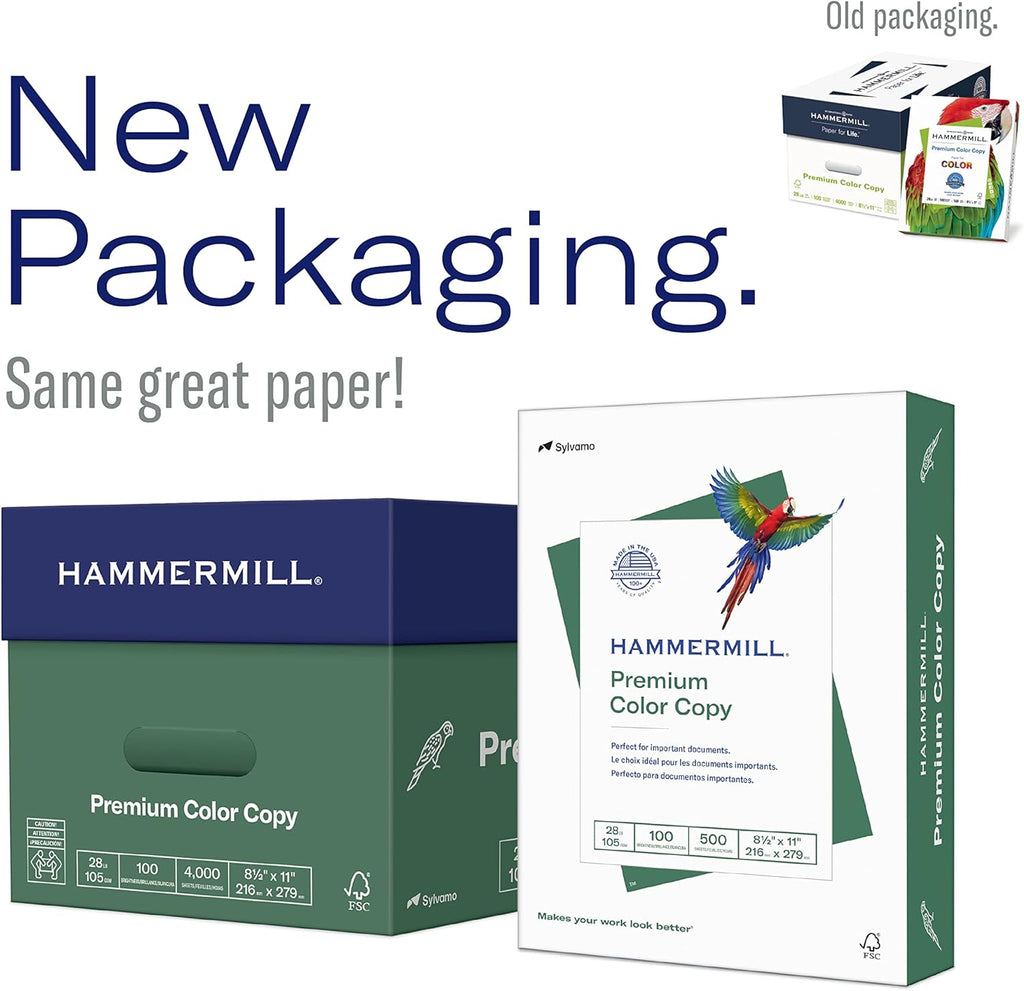 Hammermill Printer Paper, Premium Color 32 lb Copy Paper, 11 x 17-100 Bright, Made in the USA, 102660C - 4 Ream (2,000 Sheets)