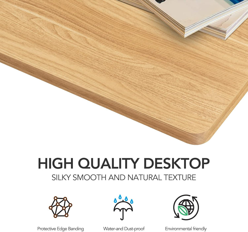 SANODESK Whole-Piece Particle Board Table Top for Standing Desk and Home Office Desk DIY, 55x28x1 Inch Maple Desk Top