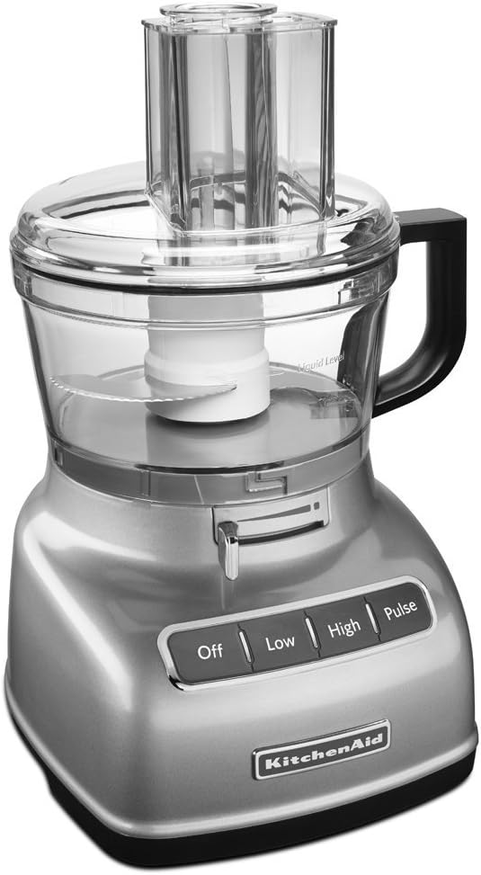 KitchenAid RKFP0722CU 7-Cup Food Processor with Exact Slice System - Contour Silver (Renewed)