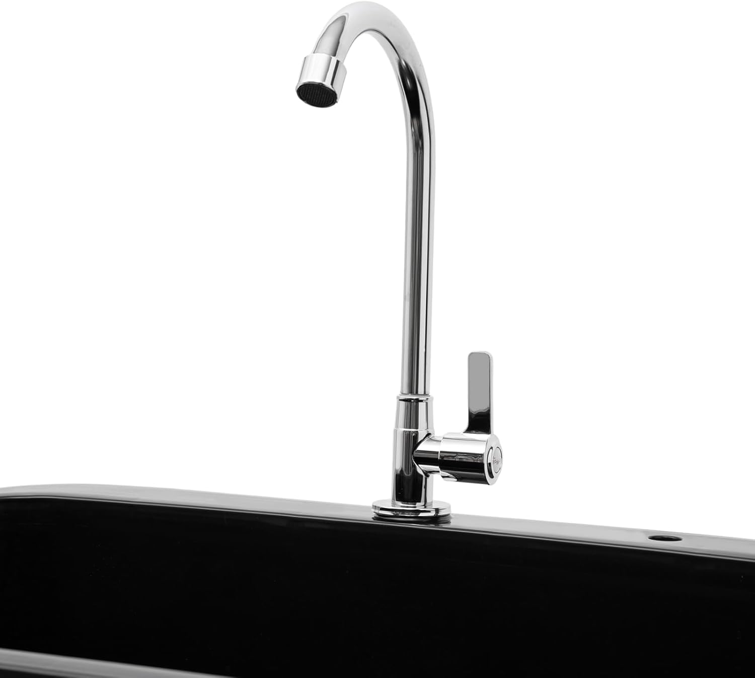 Utility Sink with Faucet for Laundry Room and Garage, Plastic Bathroom Laundry Sink Freestanding Laundry Tub Outdoor Sink Ideal for Workshop, Bathroom, Kitchen, 24" W x 16" D x 30" H (Black)