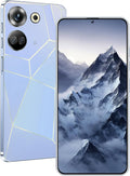 Unlocked Phone C20 PRO Android Cell Phone 8GB+256GB 13MP+50MP Camera, 6800mAh Large Battery, Unique Appearance Design, 4G Dual SIM (White)