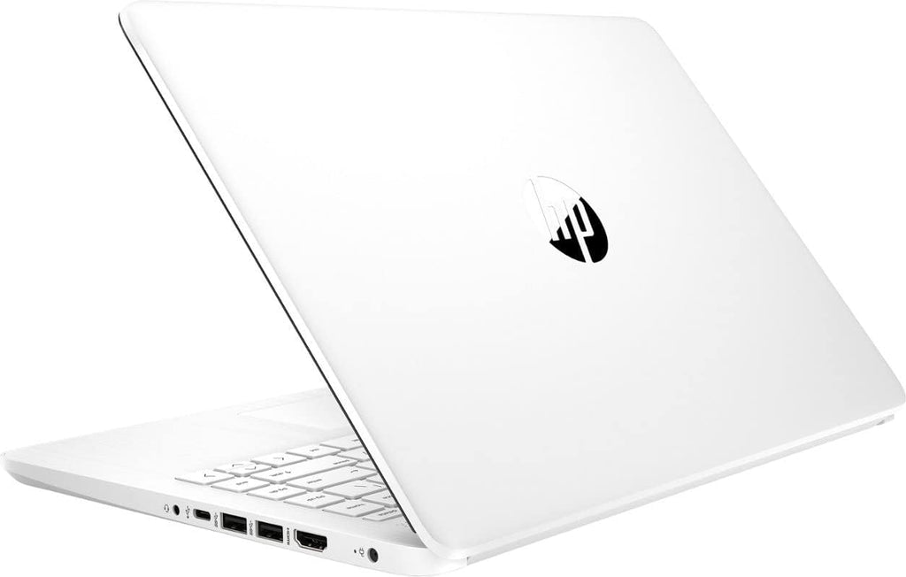 HP 14" Business & Student Laptop with 1-Year Microsoft Office 365, 4-Cores Intel Processor, 320GB Storage (64GB SSD+256GB SD Card), 8GB RAM, Windows 11, PLUSERA Earphones, Snowflake