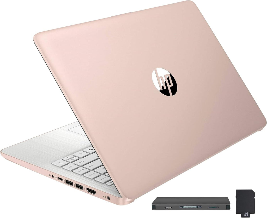 HP Stream 14" HD BrightView Laptop, Intel Processor N4120, 16GB RAM, 416GB Storage (128GB eMMC + 288GB Docking Station Set), Intel UHD Graphics, 720p Camera, Wi-Fi, 1 Year Office 365, Win 11 S, Gold