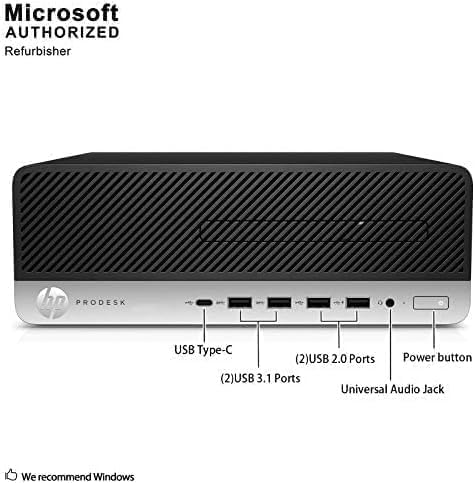 HP ProDesk 600 G3 SFF Desktop Computer with 21.5" FHD Monitor, Intel Quad Core i5-6500, 16GB DDR4, 256GB SSD, DisplayPort, Keyboard & Mouse, WiFi, BT, Windows 11 Pro (Renewed), Black