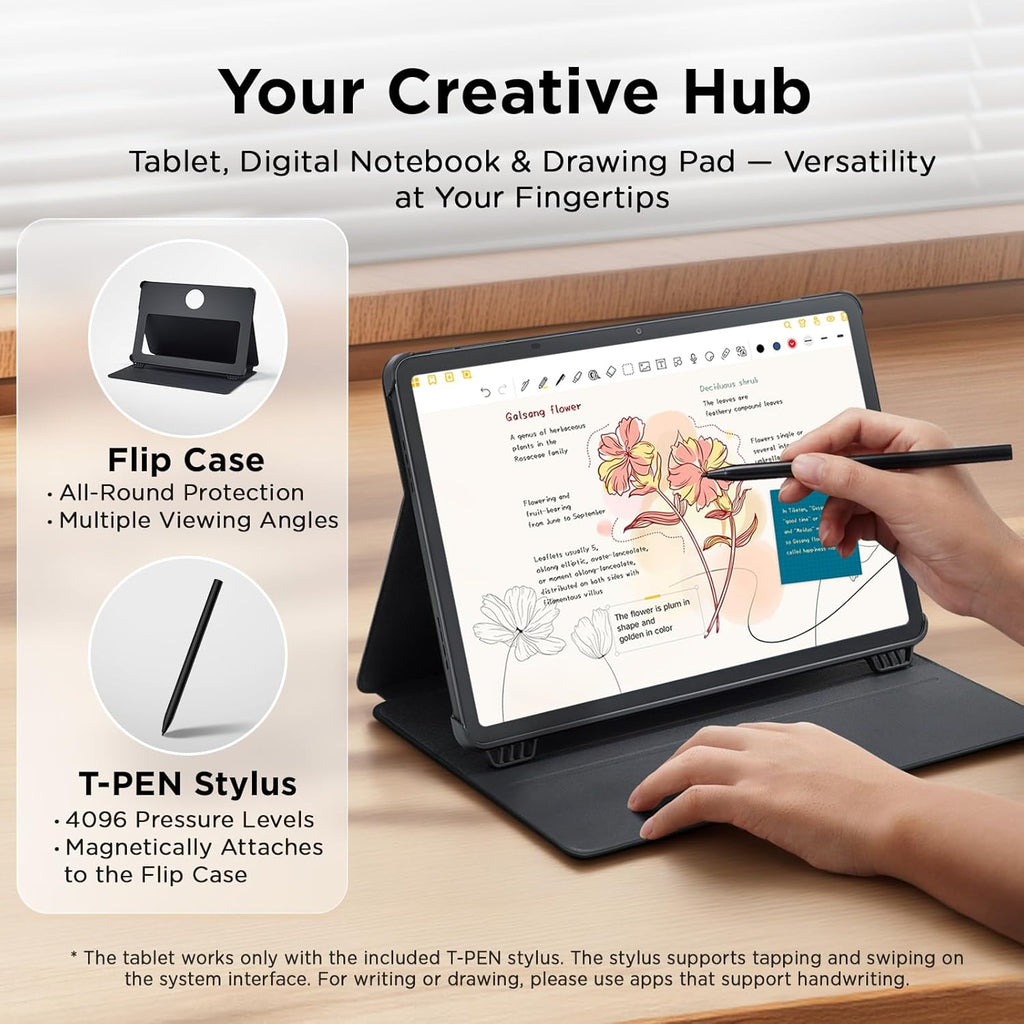 TCL NXTPAPER 11 Plus Android Tablet, 11.5" 120Hz 2.2K Drawing Pad & Digital Notebook, 4096-Level Stylus & Flip Case Included, NXTPAPER 4.0 Display, AI Tools, 8+8GB RAM, 256GB Storage, 8000mAh Battery