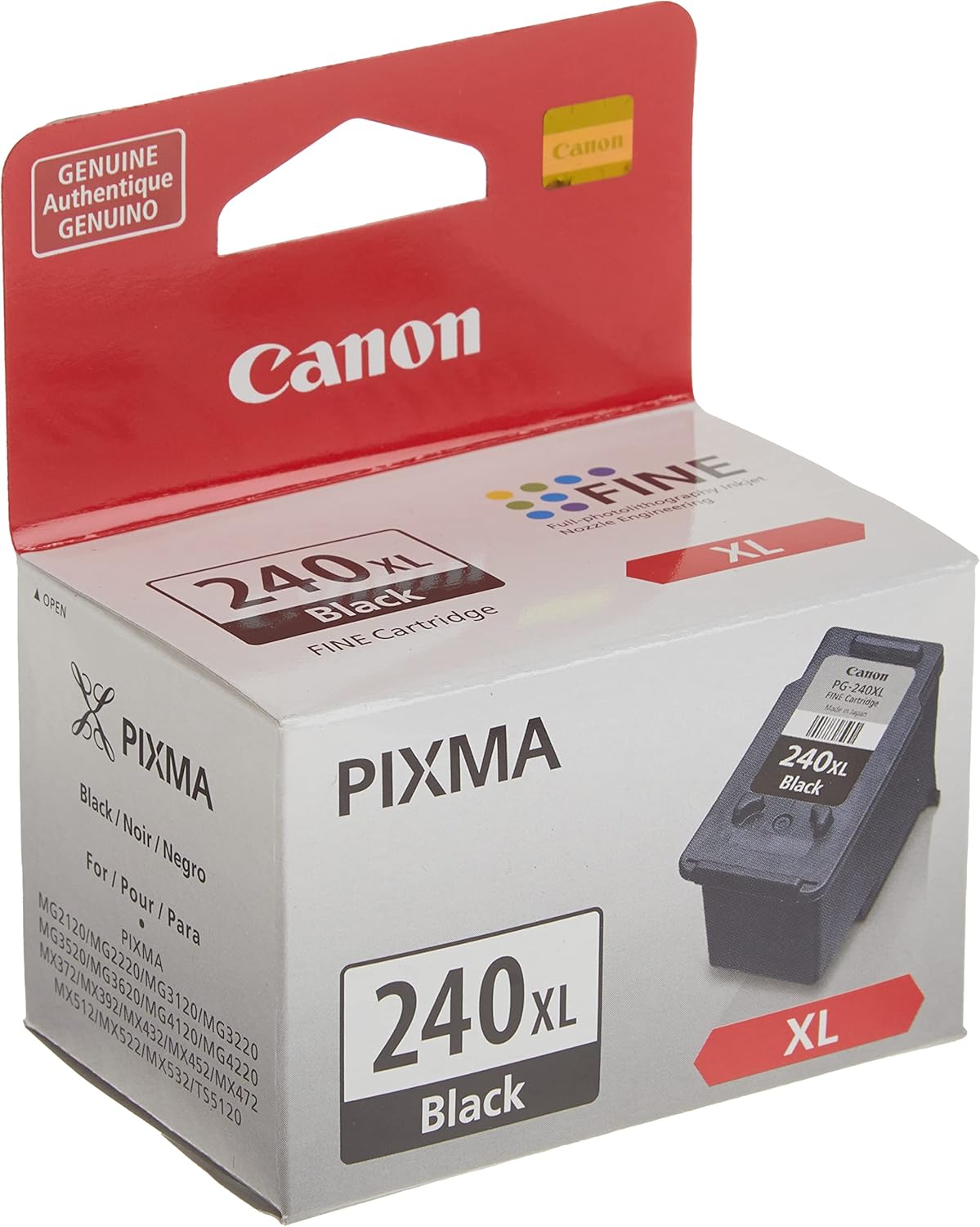 Canon Pixma MG3620 Wireless All-in-One Color Inkjet Printer with Mobile and Tablet Printing, Black CL-241 Color Ink Cartridge PG-240 XL Black Ink Catridge