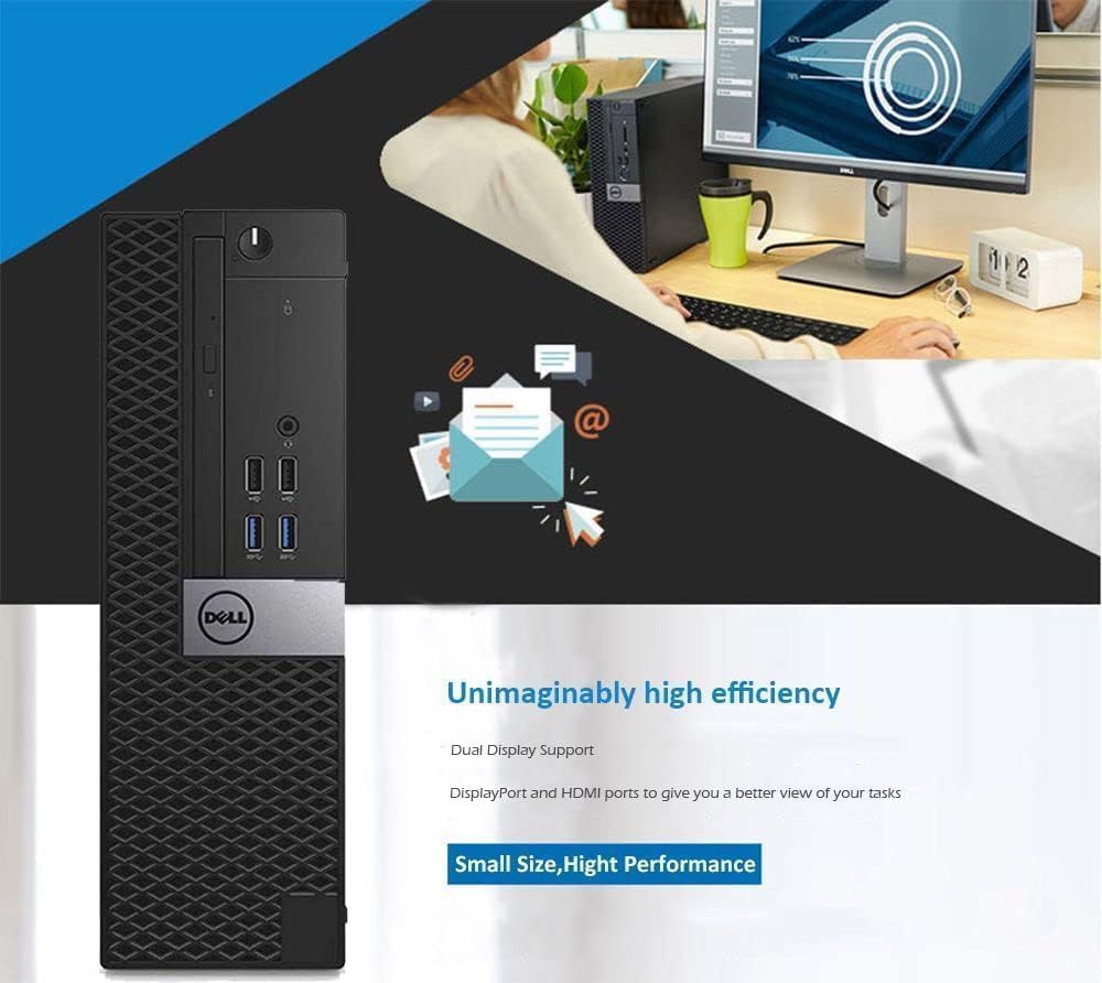 Dell OptiPlex 3040 SFF Desktop Computer PC, Quad-Core i5-6500 up to 3.6 GHz, 8GB RAM, 256GB SSD, Keyboard and Mouse, WiFi, BT, Windows 11 Pro (Renewed)