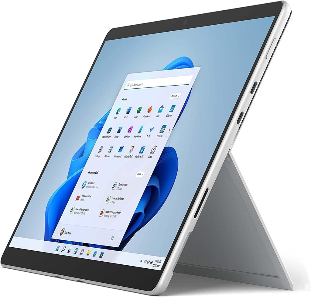 Microsoft Surface Pro 8 Tablet, Intel Evo i5, 16GB RAM, 256GB SSD, Intel Iris Xe Graphics 13" Touchscreen Windows 11 PRO, Platinum (Renewed)