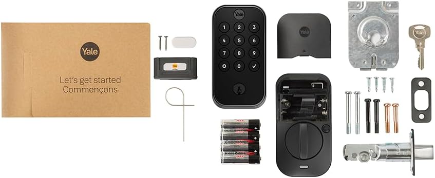 Yale Security Assure Lock 2 Deadbolt, Black Suede Keyed Smart Entry Door Lock with Wi-Fi Connected Keypad for Code Entry and Remote Access, YRD410-WF1-BSP
