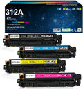 312A Toner Cartridges 4 Pack Replacement for HP 312A Toner Compatible for HP LaserJet Pro MFP M476dn M476dw M476nw Printer Ink (Black,Cyan,Magenta,Yellow)