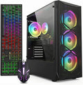 STGAubron Gaming PC Computer Desktop, Intel Core i7 8th Gen up to 4.1G, Radeon RX 580 8G, 16G DDR4, 512G SSD, WiFi 6, BT 5.2, RGB Fan x4, Windows 11 Home