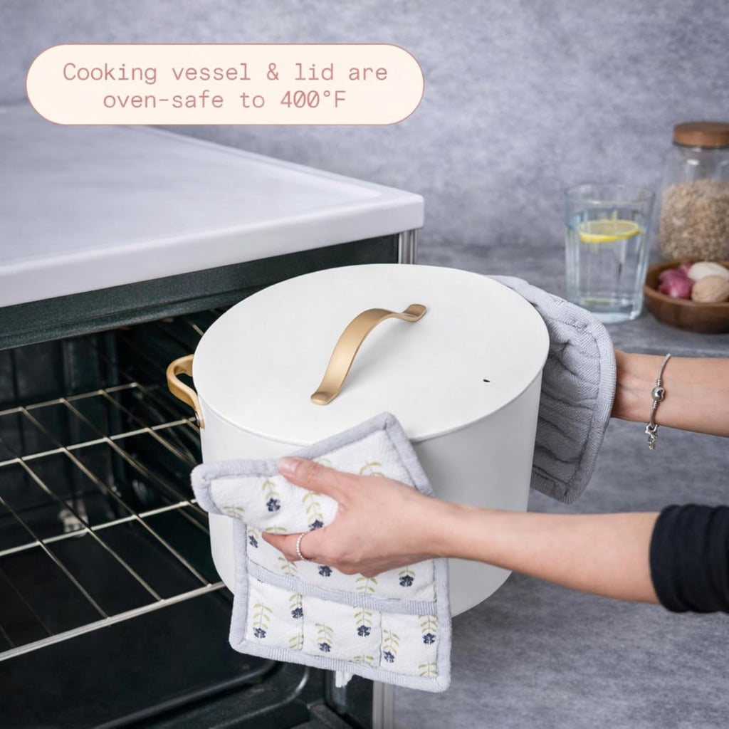 Slow Cook 6 Quart Electric Multi Cooker 10 in 1 with Programmable Touch Display, Slow Cook Sear Steam
