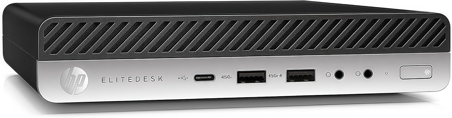 HP EliteDesk 800 G4 Mini Business Desktop Computer, Intel Core i5-8500 PC, 8GB DDR4 RAM, 256GB NVMe SSD, WiFi, Bluetooth, Keyboard & Mouse, Win11 Pro (Renewed)