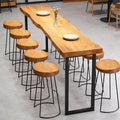 62.9in Bar Table,Solid Wood Narrow Counter Height Table, Industrial Kitchen Dining Table, for Coffee Shop, Living Room, Party Room, Small Space, Pub (62.9 * 17.71 * 41.3in)
