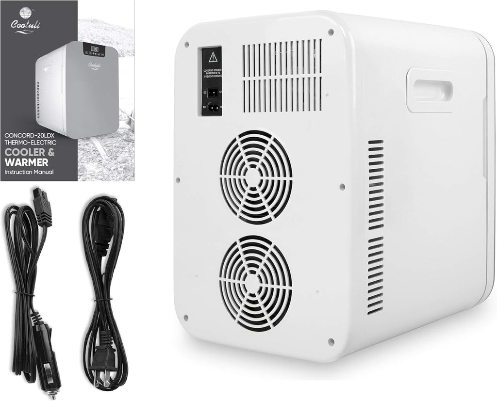 Cooluli 20 Liter Mini Fridge with Temperature Control - Black