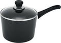 SCANPAN USA Inc Scanpan Classic 3-Quart Covered Saucepan, Black/Clear