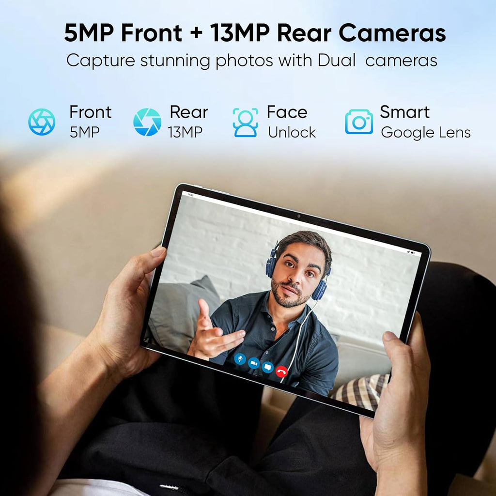 2026 Upgraded Android 16 Tablet, 11 inch Android Tablets,28GB+128GB+1TB Expand, Support Face Unlock+18W Fast Charging, Octa-Core CPU,Dual WiFi6, Dual Cameras,8000mAh Battery, Tablet with Keyboard