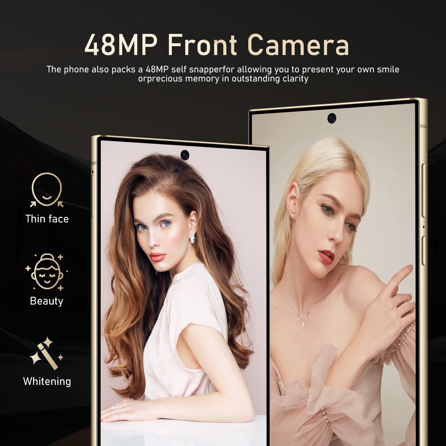 MMY I24 Ultra 5G Unlocked Smartphone,16GB+512GB Fully Cell Phone for Android 13, 6.8" Unlocked Cell Phone, 6800mAh, 48MP+108MP Dual Camera/Dual SIM/Fingerprint Lock/Face (Yellow.)