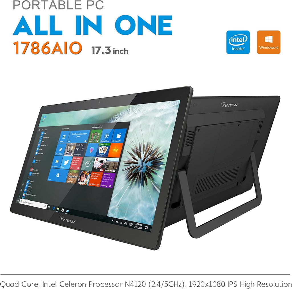 IVIEW 1786AIO All in One Computer IPS 1920 x 1080 Touch Screen, Intel Celeron, 4GB RAM, 64GB Storage (Supports HHD) WiFi