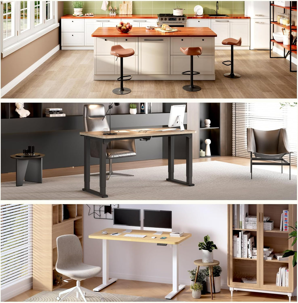 FLEXISPOT Whole Piece 48"x24" Desktop 1" Thickness Height Adjustable Desk Rectangular Tabletop Maple Board (48INCH Maple Top)