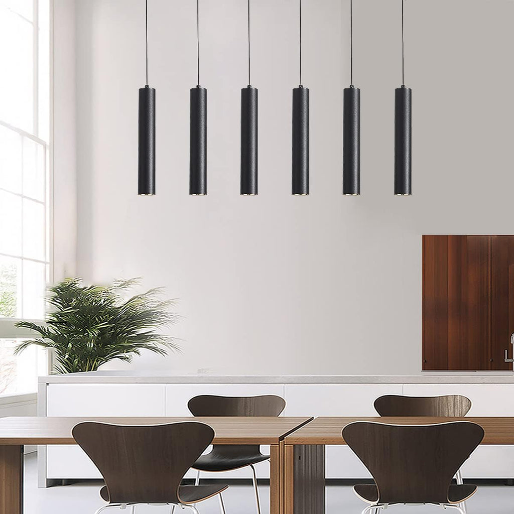 Modern Led Pendant Lights 3 Pack  . Island Pendant Lighting for Kitchen, Dining Room, Bar Shop, 9w,4000k,CRI90, Beam Angle 24° (Black Housing 4000K Color)……