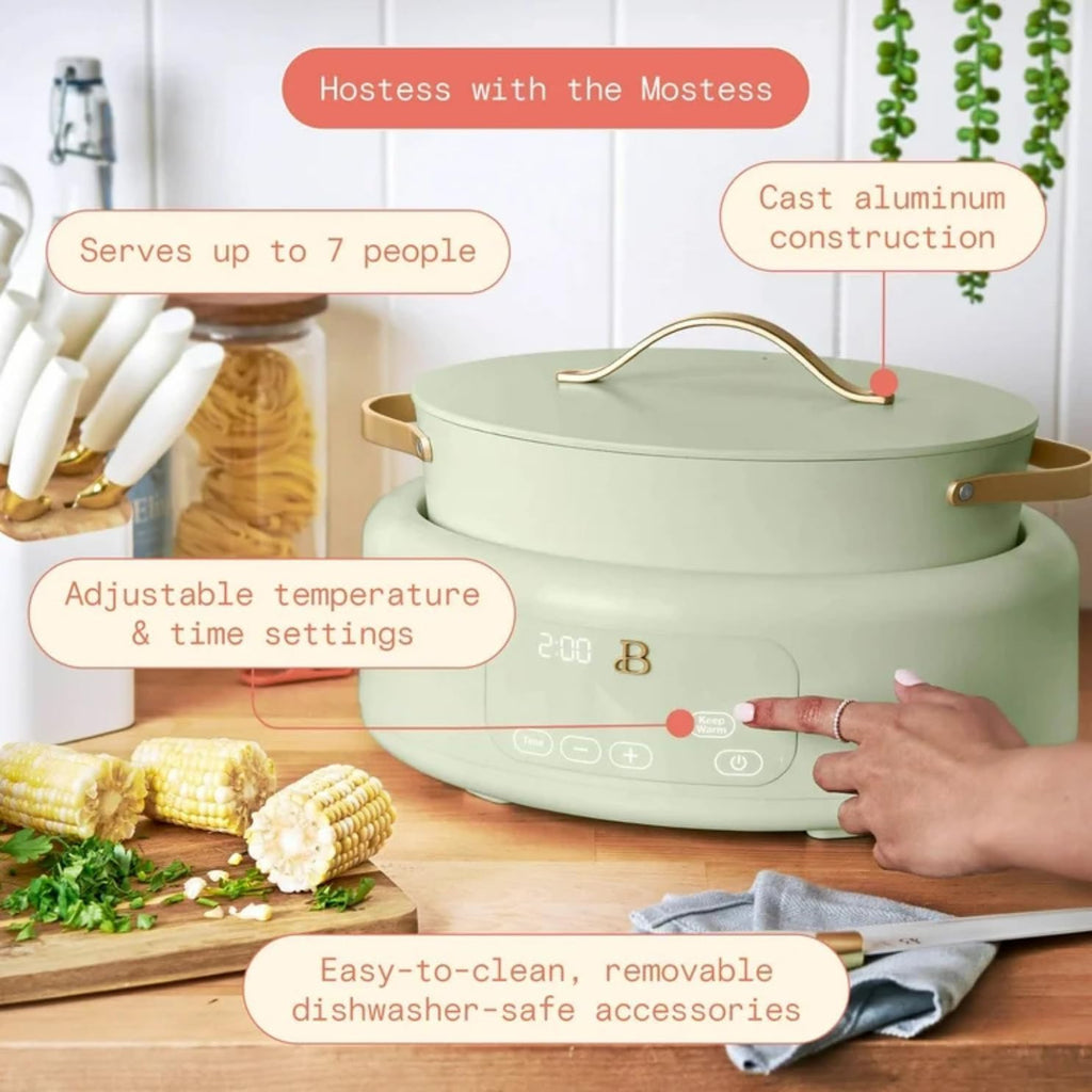 Multi-Cooker 6-Quart 10-in-1 Electric Multi Cooker, Digital Controls, Slow Cook, Steam, Sauté & Rice, Oven-Safe Nonstick Pot