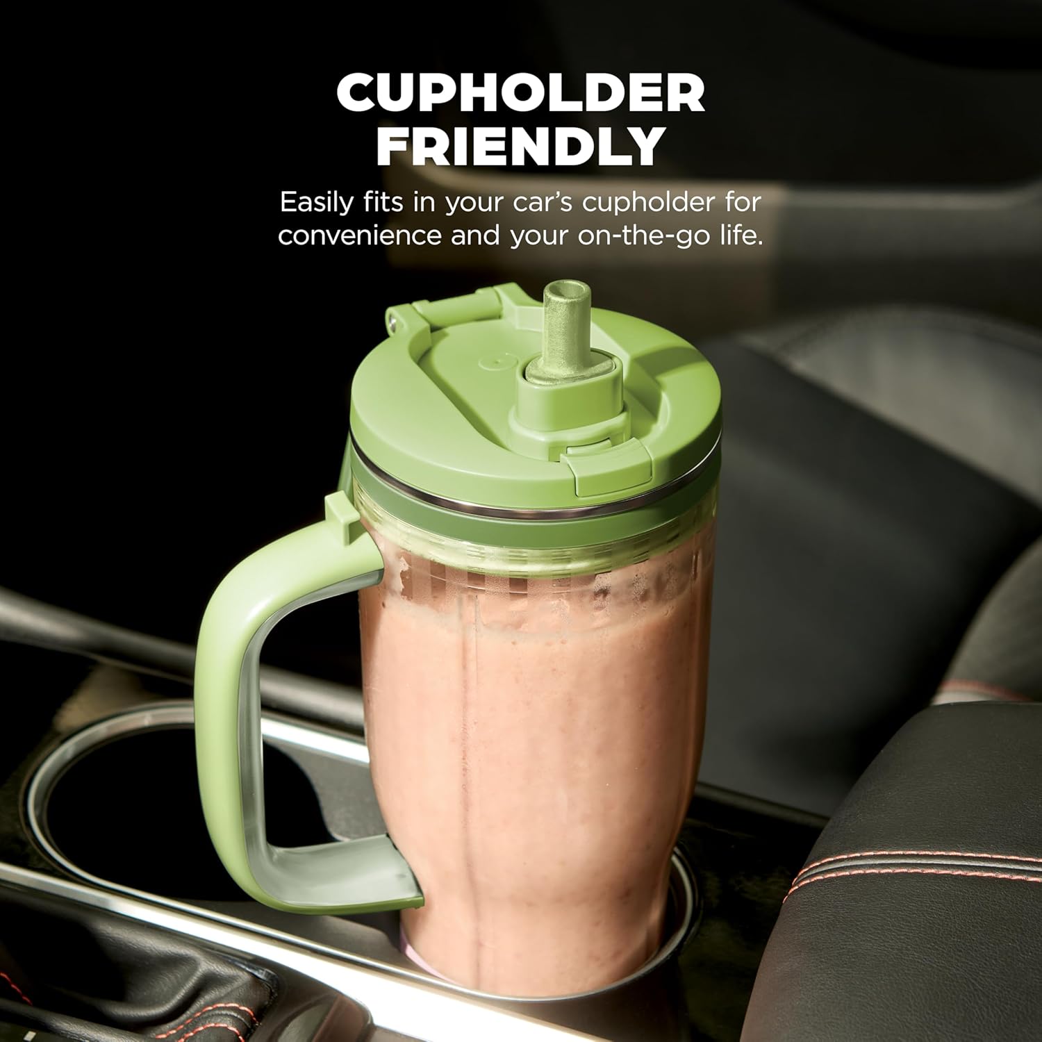 Ninja Blendboss™ | Personal Blender for Smoothies & Frozen Drinks | 26oz Travel Tumbler with LeakProof Lid, Chug Spout & Detachable Straw | Auto-iQ Technology | Watermelon Bubble Gum | DB351GN