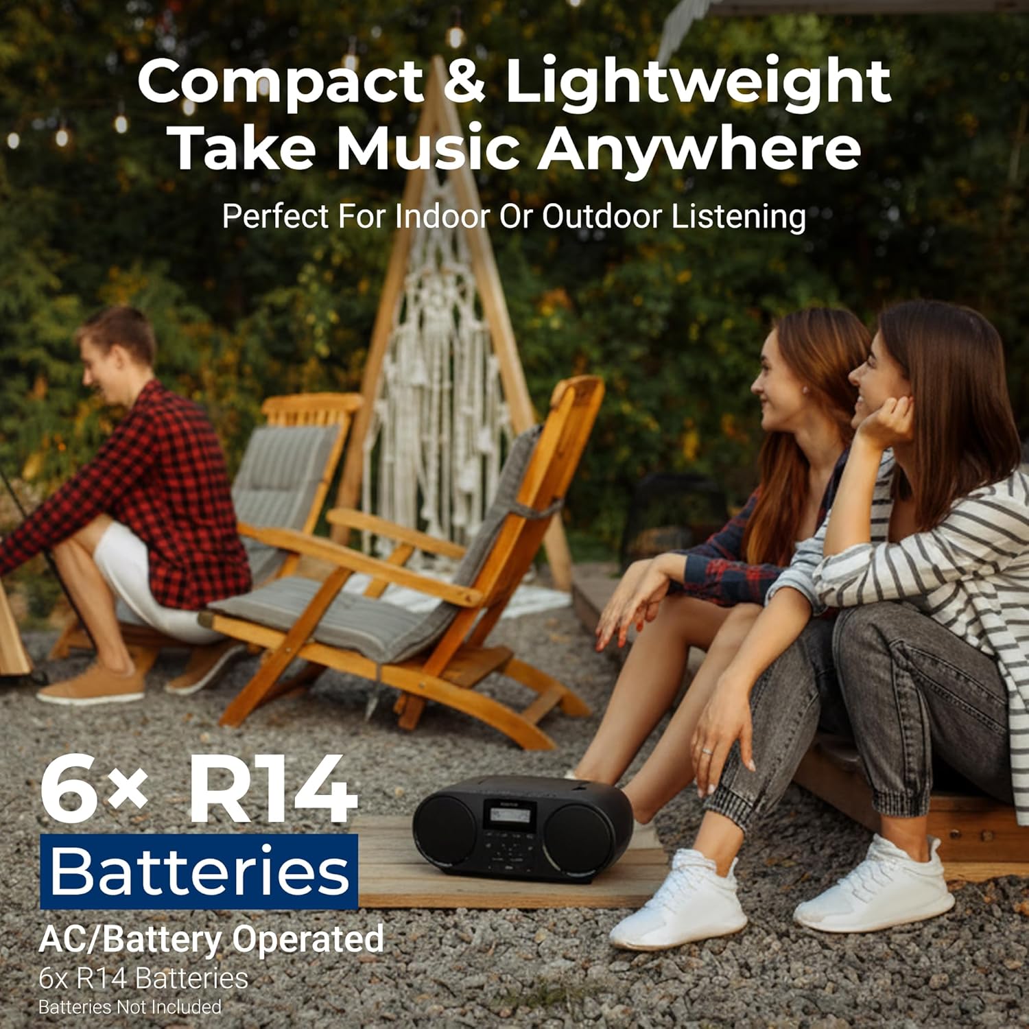 Philips Portable CD Player Boombox with Bluetooth, FM Radio, Dynamic Bass Boost Speakers, USB/Headphone Jack/Aux Input, All-in-One Compact Stereo Sound CD Player for Home, CD-RW/MP3 Playback