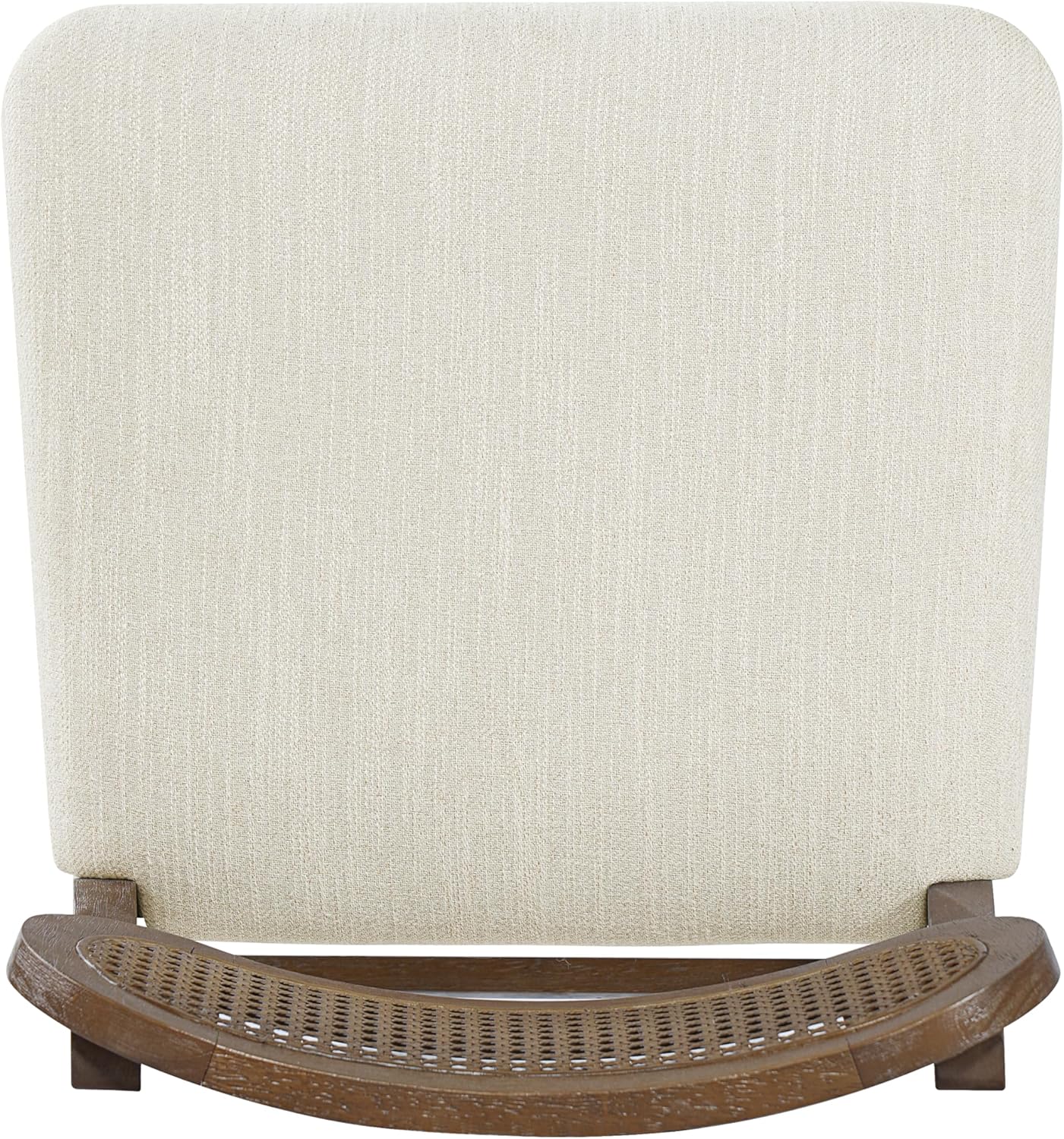 Christopher Knight Home Kaylin Modern Counter Height Bar Stools Set of 2, Upholstered Bar Stool for Kitchen Island, Wood Dining Room Chair with Rattan Back, Counter Stool with Footrest, Brown+Beige