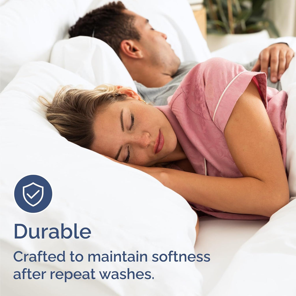 Bulk Case Pack of 8 Sheet Sets - Complete 6 Piece Sheet Sets - Bulk King Bedding - Wholesale Case Pack for Hotels, Spa & Airbnbs - Deep Pocket, Fade & Wrinkle Free - Cooling & Breathable - King, White